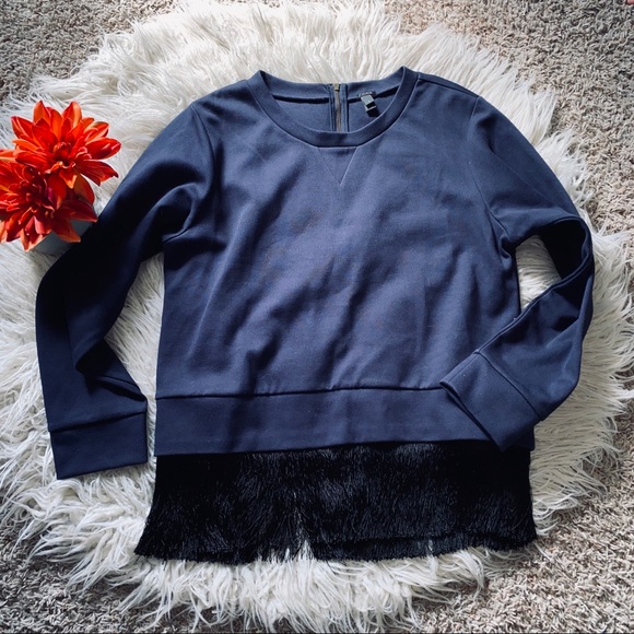 J Crew Fringe Hem Sweater - Picture 2 of 6